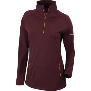 imageColumbia Golf Womens OmniWick Outward Nine 14 ZipDeep Maroon