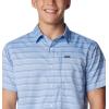 imageColumbia Mens Silver Ridge Utility Lite Novelty Short SleeveSkyler Chambray Stripe