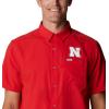 imageColumbia Mens Standard Slack Tide Camp ShirtNeb  Bright Red