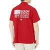imageColumbia Mens Standard Slack Tide Camp ShirtOs  Intense Red