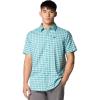 imageColumbia Mens Silver Ridge Utility Lite Novelty Short SleeveRipple Blue Pulaski Plaid