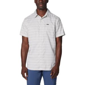 imageColumbia Mens Silver Ridge Utility Lite Novelty Short SleeveFlint Grey Chambray Stripe