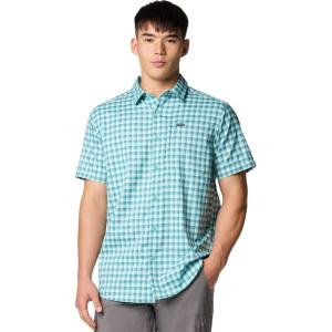 imageColumbia Mens Silver Ridge Utility Lite Novelty Short SleeveRipple Blue Pulaski Plaid