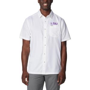 imageColumbia Mens Standard Slack Tide Camp ShirtLsu  White