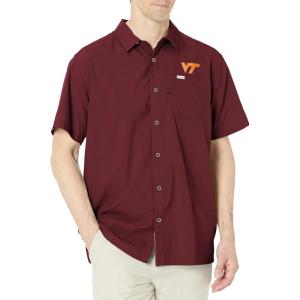 imageColumbia Mens Standard Slack Tide Camp ShirtVt  Deep Maroon