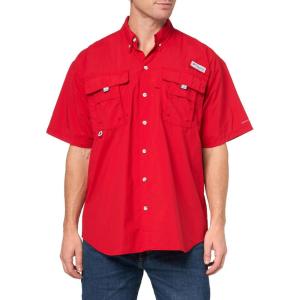 imageColumbia Mens PFG Bahama II Short Sleeve ShirtRed Spark