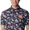imageColumbia Mens Collegiate Super Terminal Tackle PoloAub  Collegiate Navy Dorado Isle Print