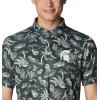 imageColumbia Mens Collegiate Super Terminal Tackle PoloMs  Spruce Dorado Isle Print