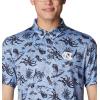 imageColumbia Mens Collegiate Super Terminal Tackle PoloNc  White Cap Dorado Isle Print