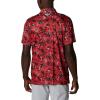 imageColumbia Mens Collegiate Super Terminal Tackle PoloNeb  Bright Red Dorado Isle Print