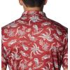imageColumbia Mens Collegiate Super Terminal Tackle PoloOk  Red Velvet Dorado Isle Print