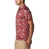 imageColumbia Mens Collegiate Super Terminal Tackle PoloOk  Red Velvet Dorado Isle Print