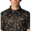 imageColumbia Mens Collegiate Super Terminal Tackle PoloPd  Black Dorado Isle Print