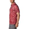 imageColumbia Mens Collegiate Super Terminal Tackle PoloSc  Beet Dorado Isle Print