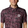 imageColumbia Mens Collegiate Super Terminal Tackle PoloTam  Deep Maroon Dorado Isle Print