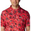 imageColumbia Mens Collegiate Super Terminal Tackle PoloUga  Bright Red Dorado Isle Print
