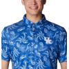 imageColumbia Mens Collegiate Super Terminal Tackle PoloUk  Azul Dorado Isle Print