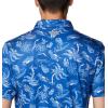 imageColumbia Mens Collegiate Super Terminal Tackle PoloUk  Azul Dorado Isle Print