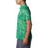 imageColumbia Mens Collegiate Super Terminal Tackle PoloUo  Fuse Green Dorado Isle Print