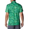 imageColumbia Mens Collegiate Super Terminal Tackle PoloUo  Fuse Green Dorado Isle Print