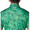 imageColumbia Mens Collegiate Super Terminal Tackle PoloUo  Fuse Green Dorado Isle Print