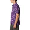 imageColumbia Mens Collegiate Super Terminal Tackle PoloUw  Uw Purple Dorado Isle Print