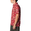 imageColumbia Mens Collegiate Super Terminal Tackle PoloWaz  Red Velvet Dorado Isle Print