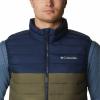 imageColumbia Mens Powder Lite VestStone GreenCollegiate Navy