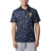 imageColumbia Mens Collegiate Super Terminal Tackle PoloWv  Collegiate Navy Dorado Isle Print
