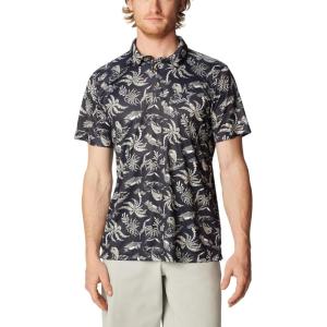 imageColumbia Mens Collegiate Super Terminal Tackle PoloDc  Collegiate Navy Dorado Isle Print