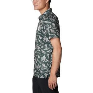 imageColumbia Mens Collegiate Super Terminal Tackle PoloMs  Spruce Dorado Isle Print