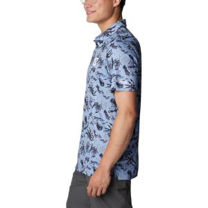 imageColumbia Mens Collegiate Super Terminal Tackle PoloNc  White Cap Dorado Isle Print