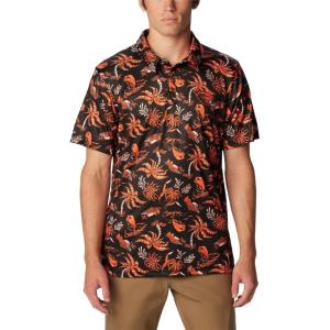 imageColumbia Mens Collegiate Super Terminal Tackle PoloOsu  Black Dorado Isle Print