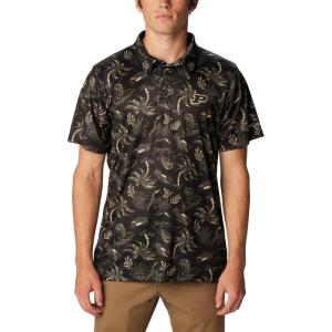 imageColumbia Mens Collegiate Super Terminal Tackle PoloPd  Black Dorado Isle Print