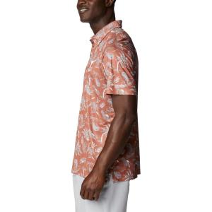 imageColumbia Mens Collegiate Super Terminal Tackle PoloTex  Cedar Dorado Isle Print