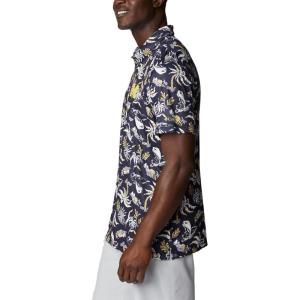 imageColumbia Mens Collegiate Super Terminal Tackle PoloUm  Collegiate Navy Dorado Isle Print