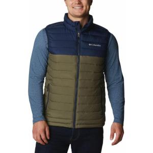 imageColumbia Mens Powder Lite VestStone GreenCollegiate Navy