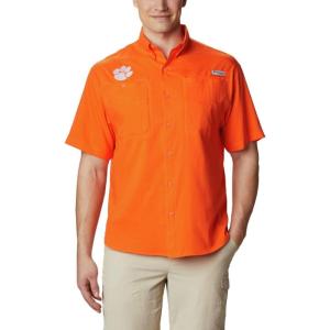 imageColumbia Mens Big ampamp Tall Collegiate Tamiami Short Sleeve ShirtCle  Spark Orange