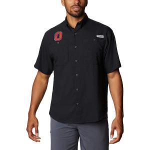imageColumbia Mens Big ampamp Tall Collegiate Tamiami Short Sleeve ShirtOs  Black