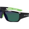 imageColumbia Mens Utilizer Wrap SunglassesShiny Black  GreenGreen Mirror