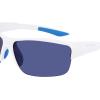 imageColumbia Mens Wingard Rectangular SunglassesShiny White  BlueBlue Mirror