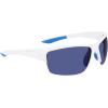 imageColumbia Mens Wingard Rectangular SunglassesShiny White  BlueBlue Mirror