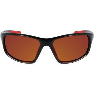 imageColumbia Mens Slick Creek Rectangular SunglassesShiny Black  RedOrange Revo