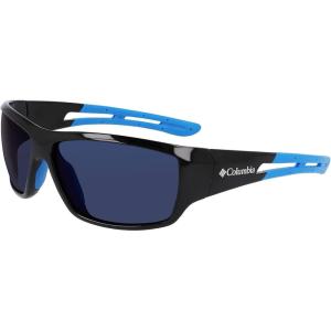 imageColumbia Mens Utilizer Wrap SunglassesShiny Black  BlueBlue Mirror