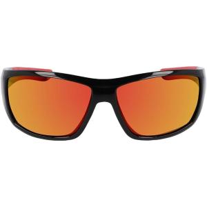 imageColumbia Mens Utilizer Wrap SunglassesShiny Black  RedRed Revo