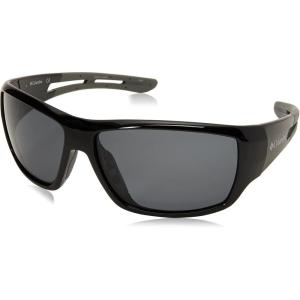imageColumbia Mens Utilizer Wrap SunglassesShiny Black WGrey Rubber Polarized