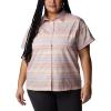 imageColumbia Womens Silver Ridge Utility Short Sleeve ShirtPeachPainted Hills Stripe