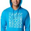 imageColumbia Mens PFG Elements HoodiePool  Opal Blue Gradient