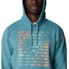 imageColumbia Mens PFG Elements HoodieTranquil Teal  Bright Nectar Gradient