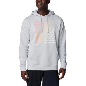 imageColumbia Mens PFG Elements HoodieCool Grey  Salmon Gradient